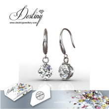 Destino joyería cristal de Swarovski 925 astilla pendientes de gancho R